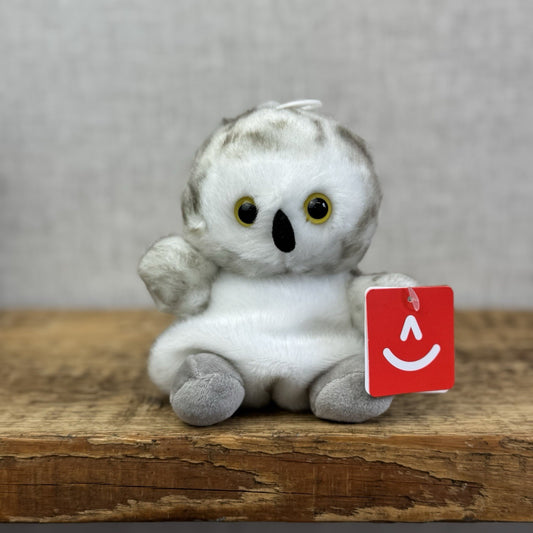 Aurora Snowflake Snowy Owl - Mini Owl Soft Toy - Palm Pals Mini Beanbag Plush