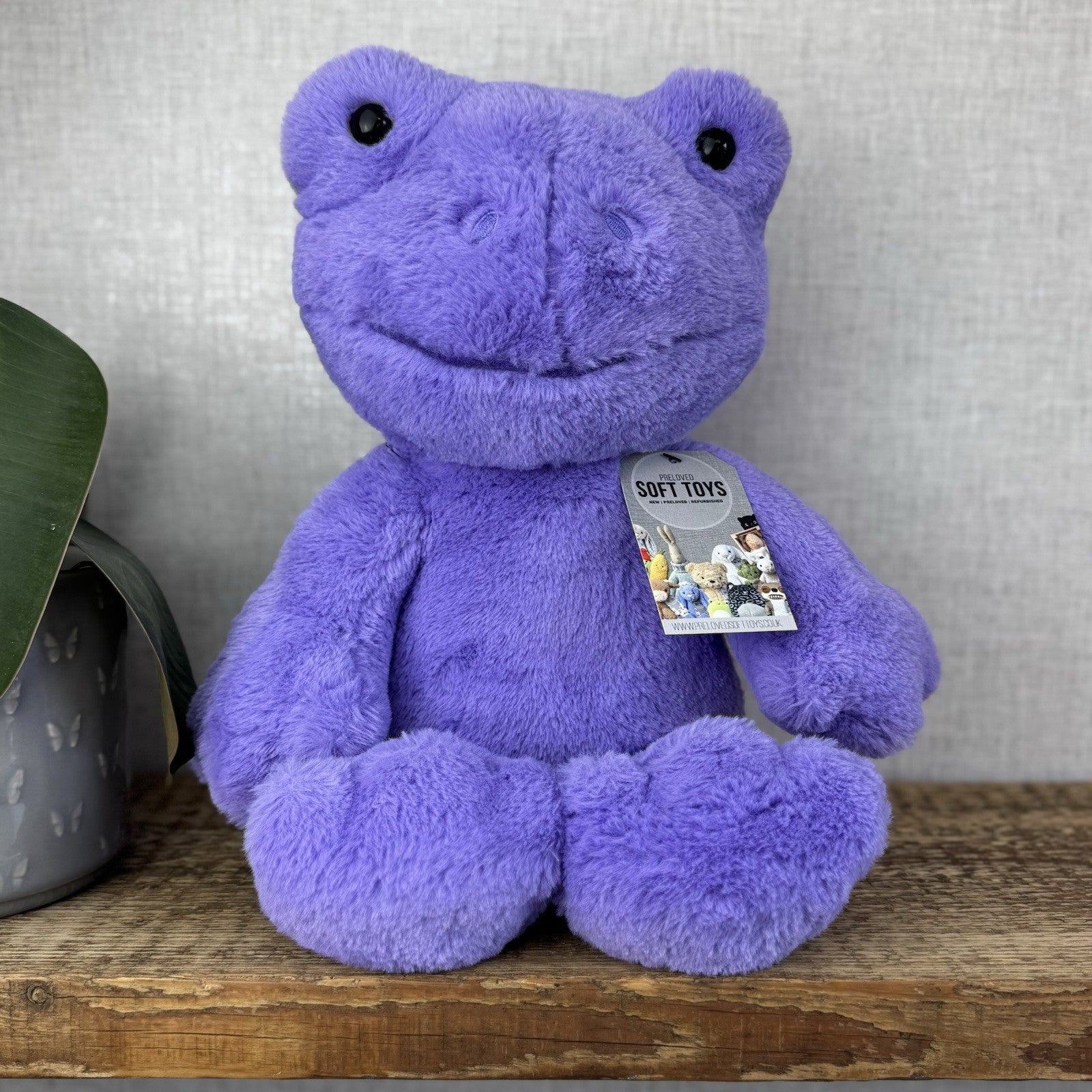 Build a Bear Hoppy Purple Lavender Spring Frog - Purple Frog BAB Retired 17”