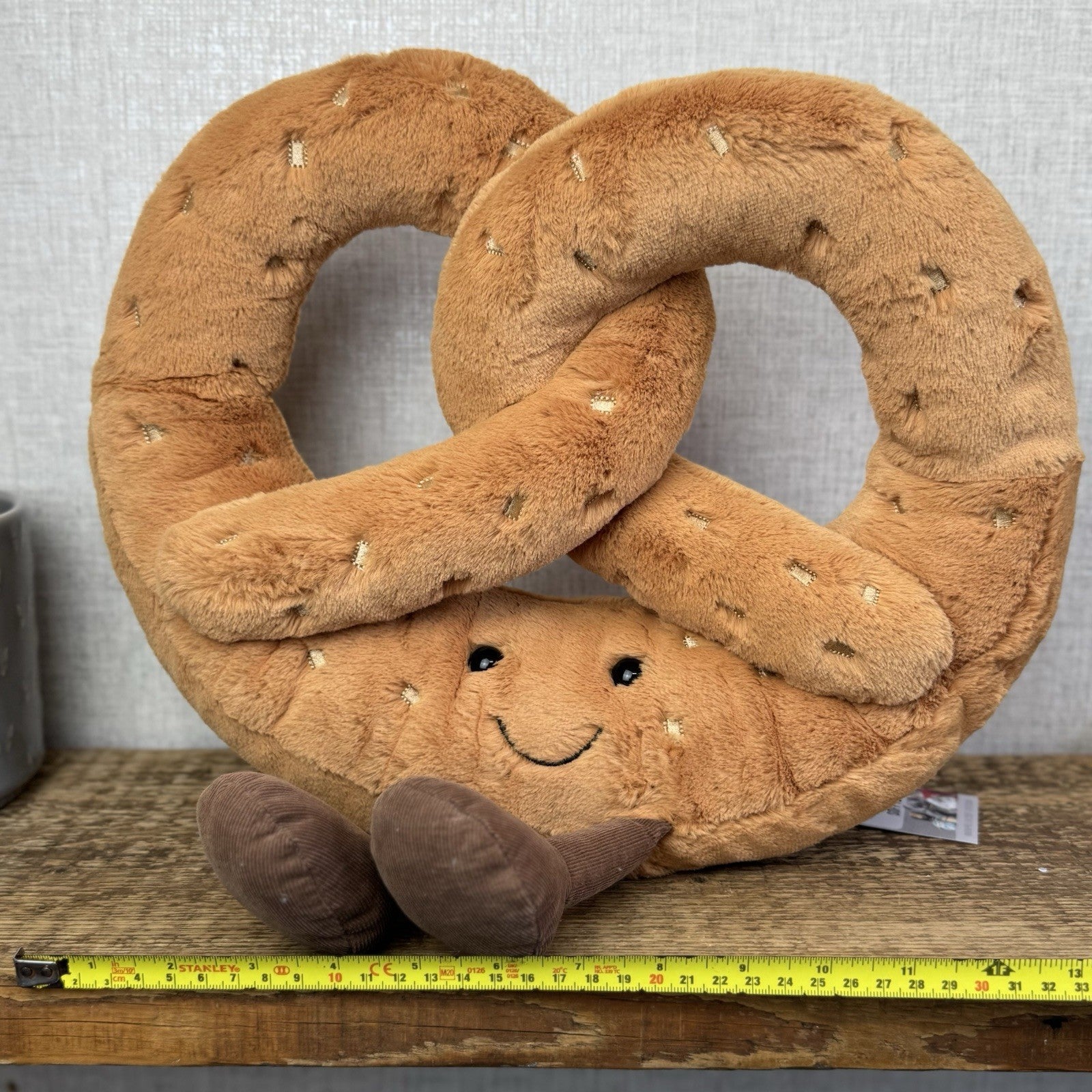 Jellycat Huge Amuseable Pretzel - Huge Pretzel Soft Toy Beanie Retired Large 12”