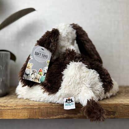 Jellycat Medium Truffles Dog - Cream/Brown Floppy Dog Pillow Beanie Retired 14”