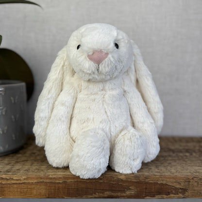 Jellycat Medium Cream Bashful Rabbit - Cream Off White Medium Bunny 12” New Tags
