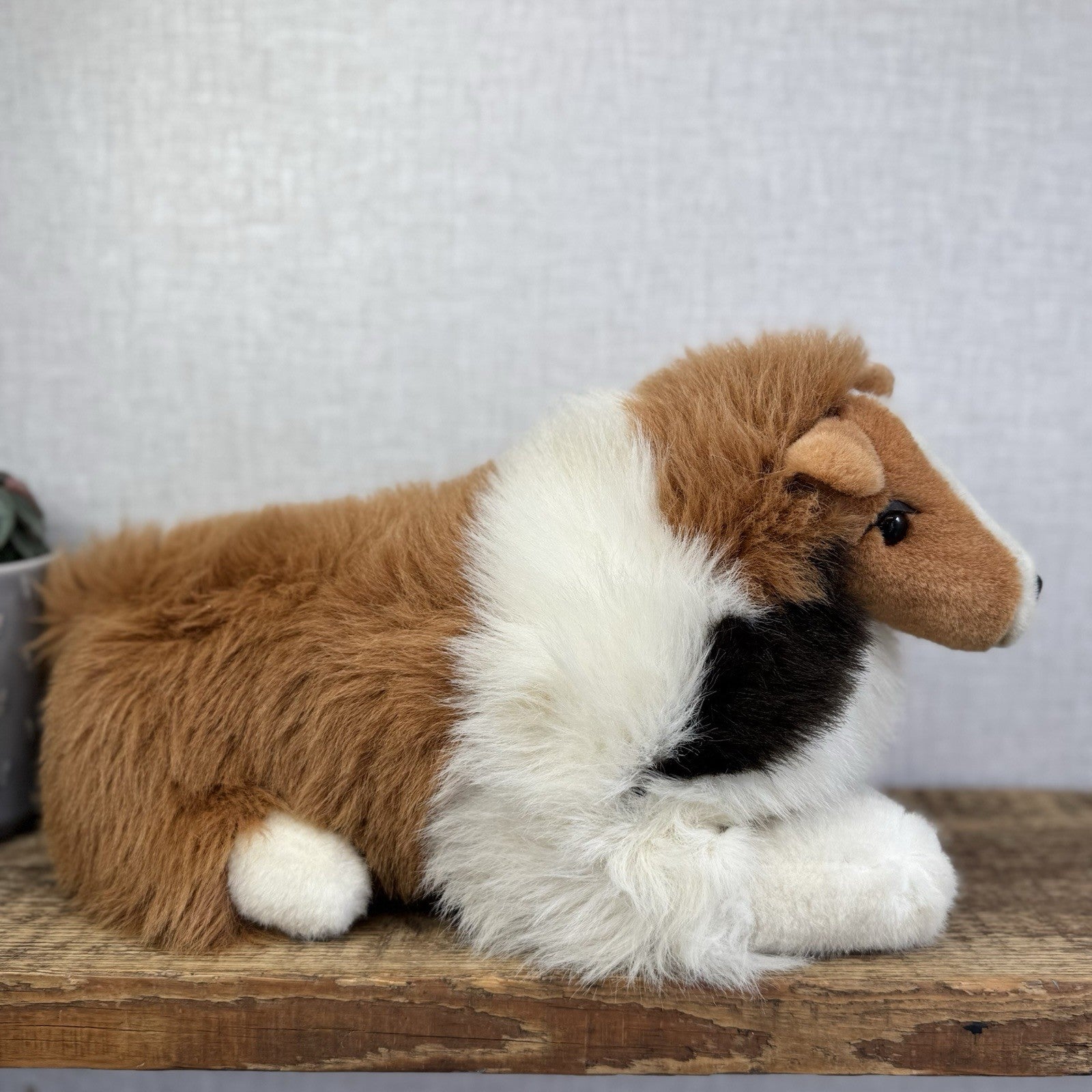 Chosun Vintage Realistic Rough Collie/Shetland Sheepdog Realistic Dog Plush 15"
