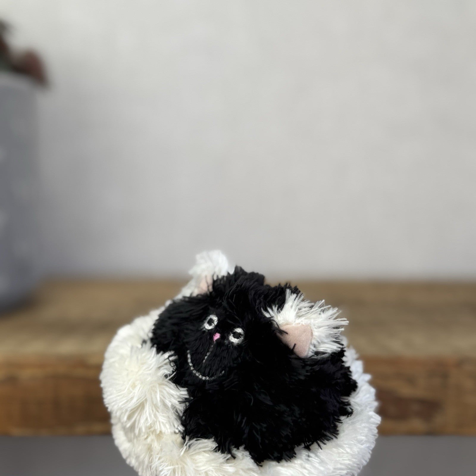 Jellycat Furry Curlikitty Black - New With Damaged Paper Tags Vintage Tiny 4”