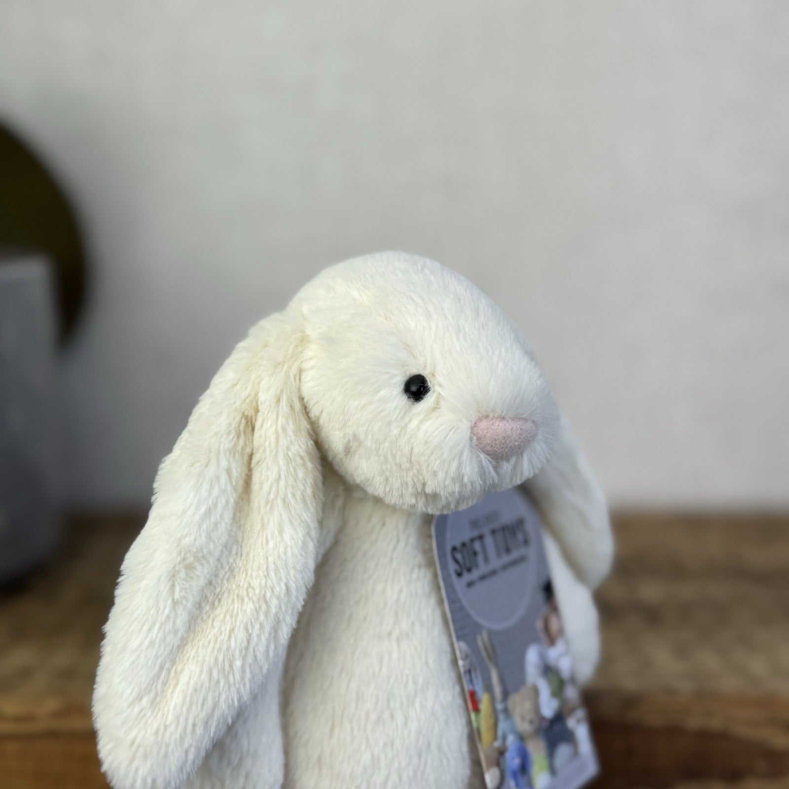 Jellycat Small Bashful Cream Bunny - Off White Rabbit Beanie Plush Toy 8”