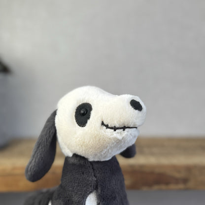 Jellycat Skeledog Dan - Skeleton Dog Beanie Plush Toy Collectible NWT 8"