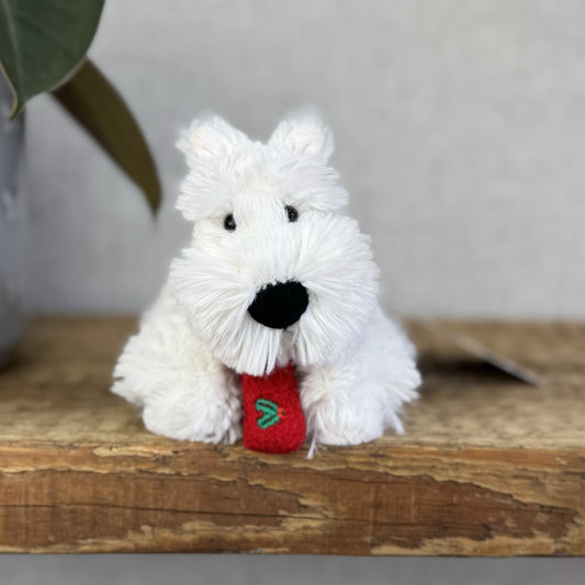 John Lewis Tiny Terrier Christmas Puppy 5” (Jellycat Collaboration) Small Pup 5"