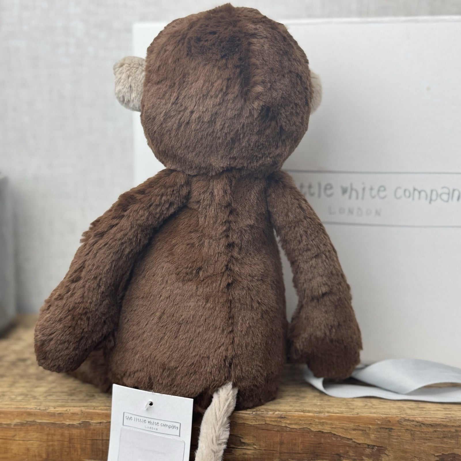 Jellycat Medium Morris Monkey (White Company Exclusive) Chocolate Brown New Tag