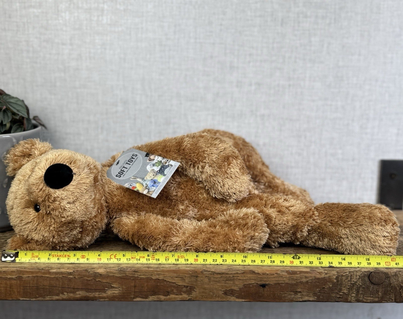 Jellycat Large Tumbler Bear - Large Scruffy Cute Bear Soft Toy Plush Vintage 16”