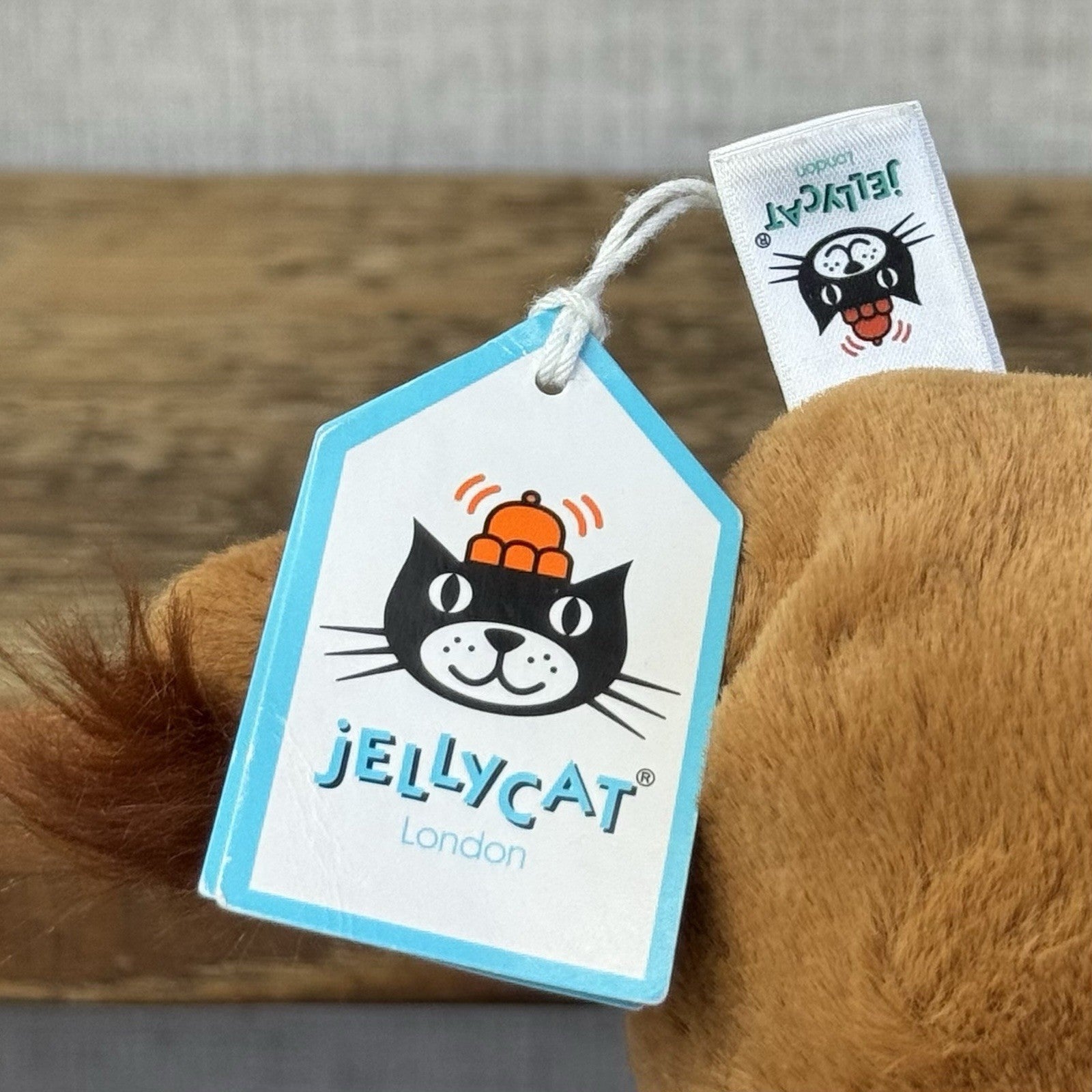 Jellycat Amuseabean Highland Cow  - Small Brown Beanie Cow Soft Toy Retired 5”