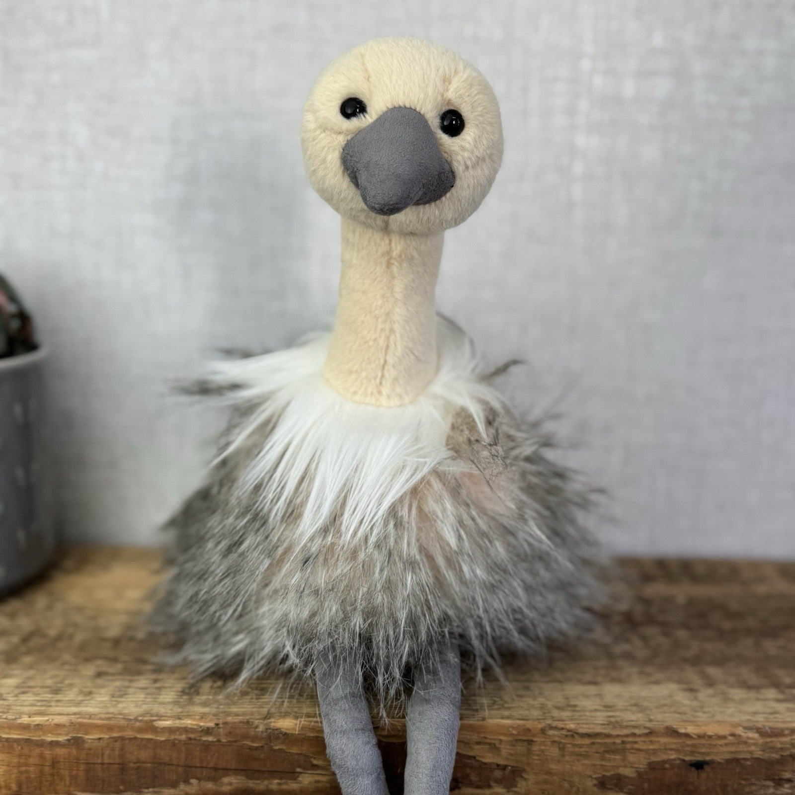 Aurora Luxe Boutique Sadira Ostrich - Fluffy Beanbag Plush 15”ZSL Collaboration