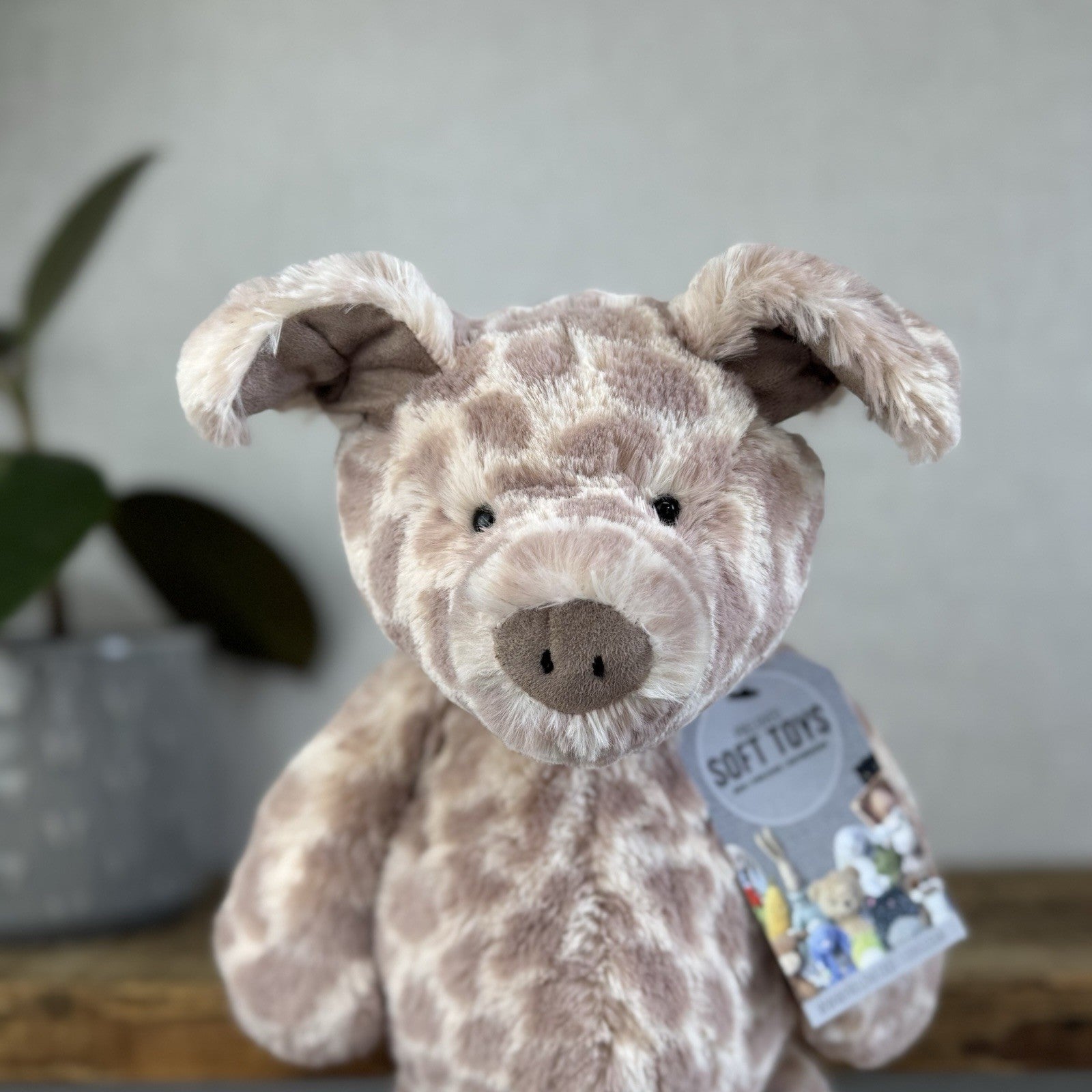 Jellycat Dapple Pig - Medium Pig Beanie Soft Pink Spotty Plush Retired Rare 14"