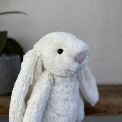 Jellycat Medium Cream Bashful Rabbit - Cream Off White Medium Bunny 12” New Tags