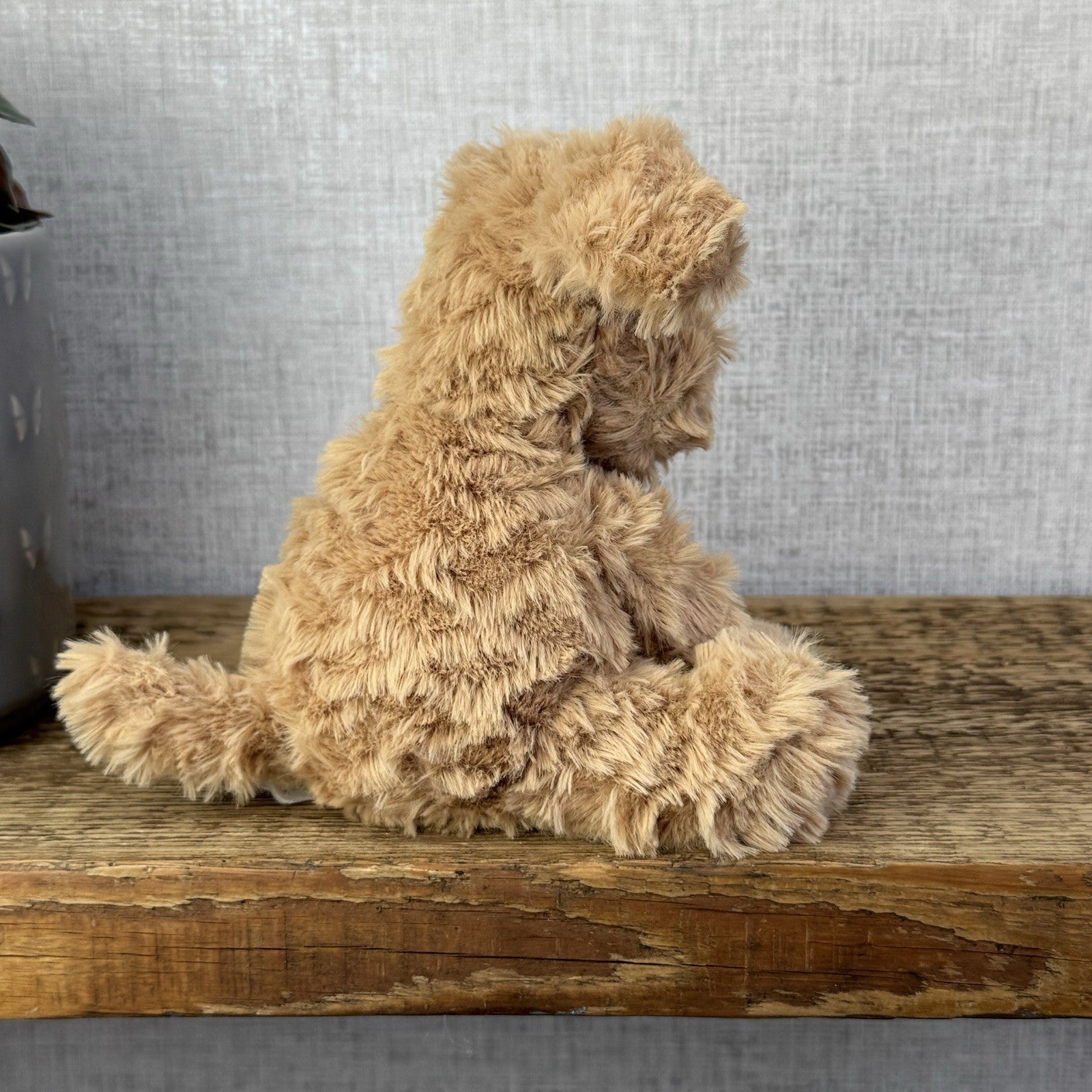 Jellycat Small Fuddlewuddle Puppy - Small Sitting Textured Honey Dog Retired 6"