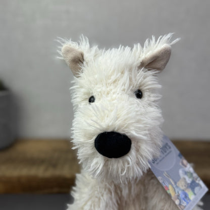 Jellycat Munro - Munro White Westie Scottie Dog Soft Toy Beanie Retired 12” (#2)