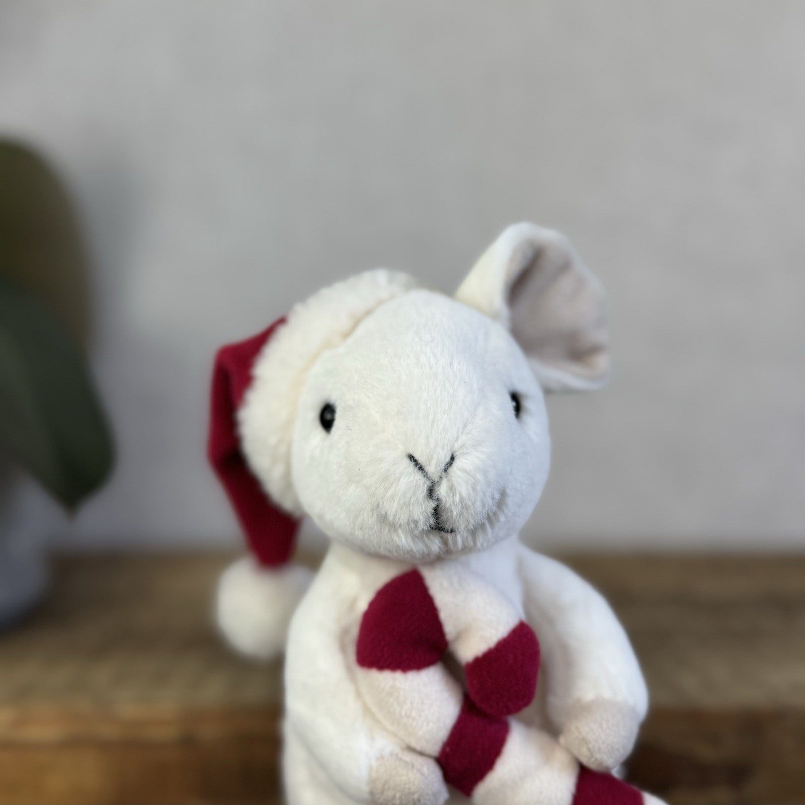 Jellycat Merry Mouse - Mouse With Candycane & Hat Retired Christmas Mouse 8"