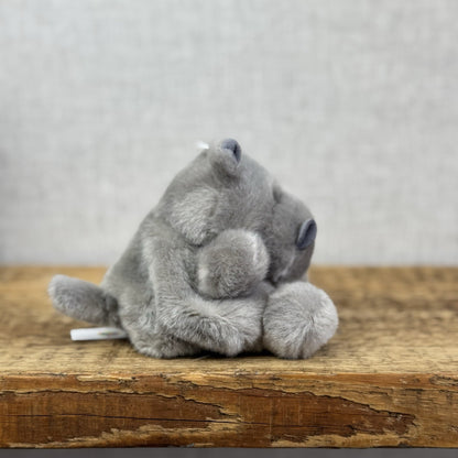 Aurora Hunk Hippo - Mini Grey Hippo Toy New - Palm Pals Mini Beanbag Plush