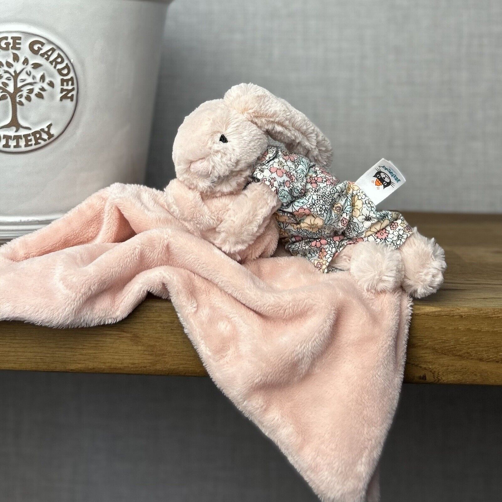 Jellycat Bedtime Blossom Blush Bunny Soother ~ Bunny In Pj Soother Retired 