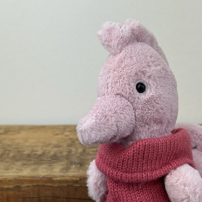Jellycat Cozy Crew Seahorse Soft Toy - Pink Sea Horse With Jumper Soft Toy 8"