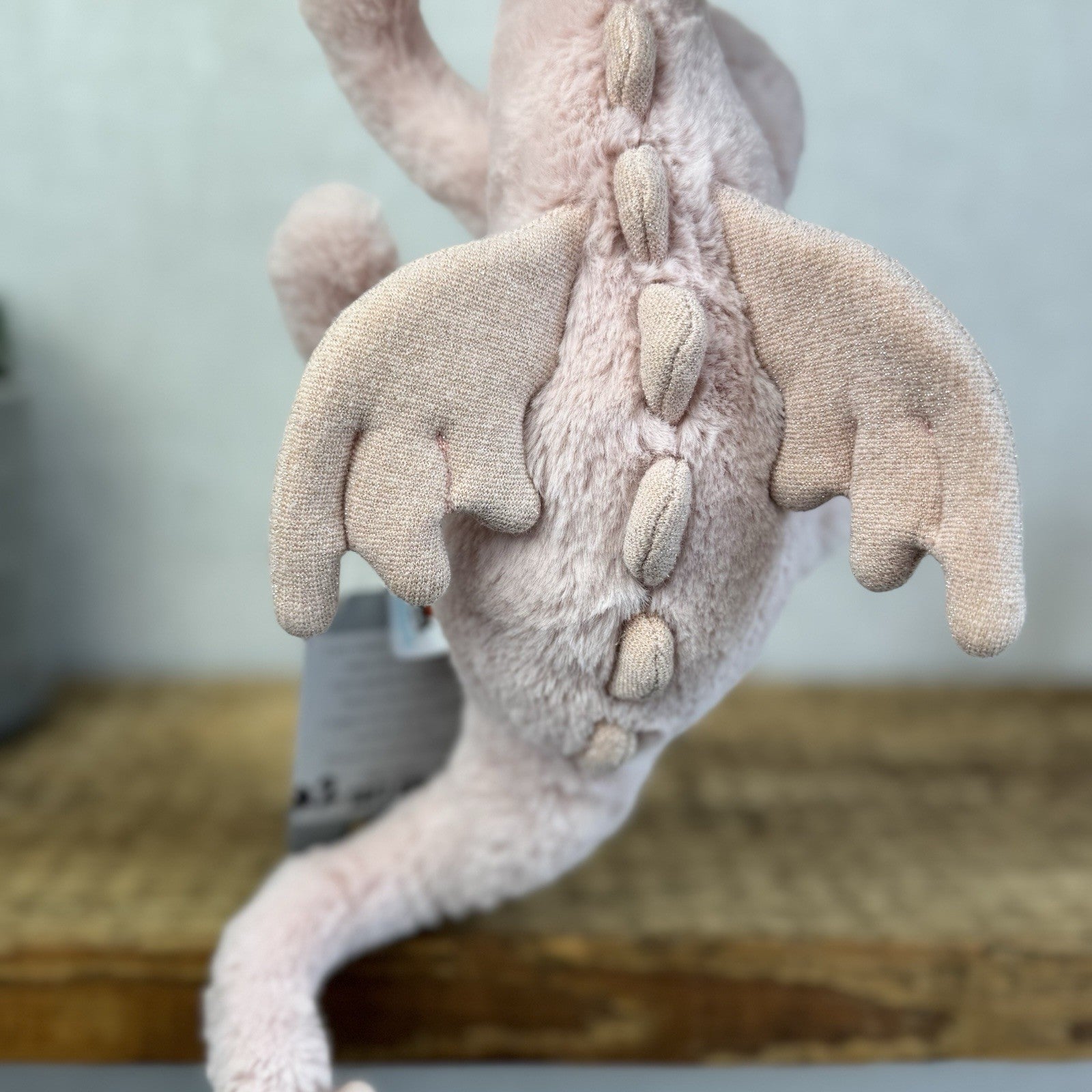 Jellycat Little Rose Dragon - Pink Dragon Soft Toy Dragon Small Retired 12" (#2)