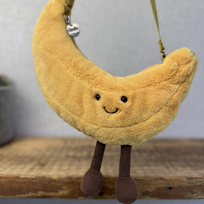 Jellycat Amuseable Banana Bag - Fruit Jellycat Bag Soft Plush Collectible 8"
