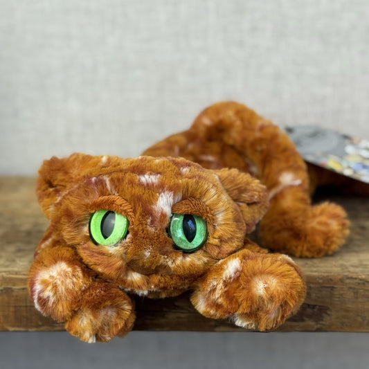 Manhattan Toy Lavish Lanky Cat - Floppy Orange/Ginger Cat Big Eye Plush NWOT