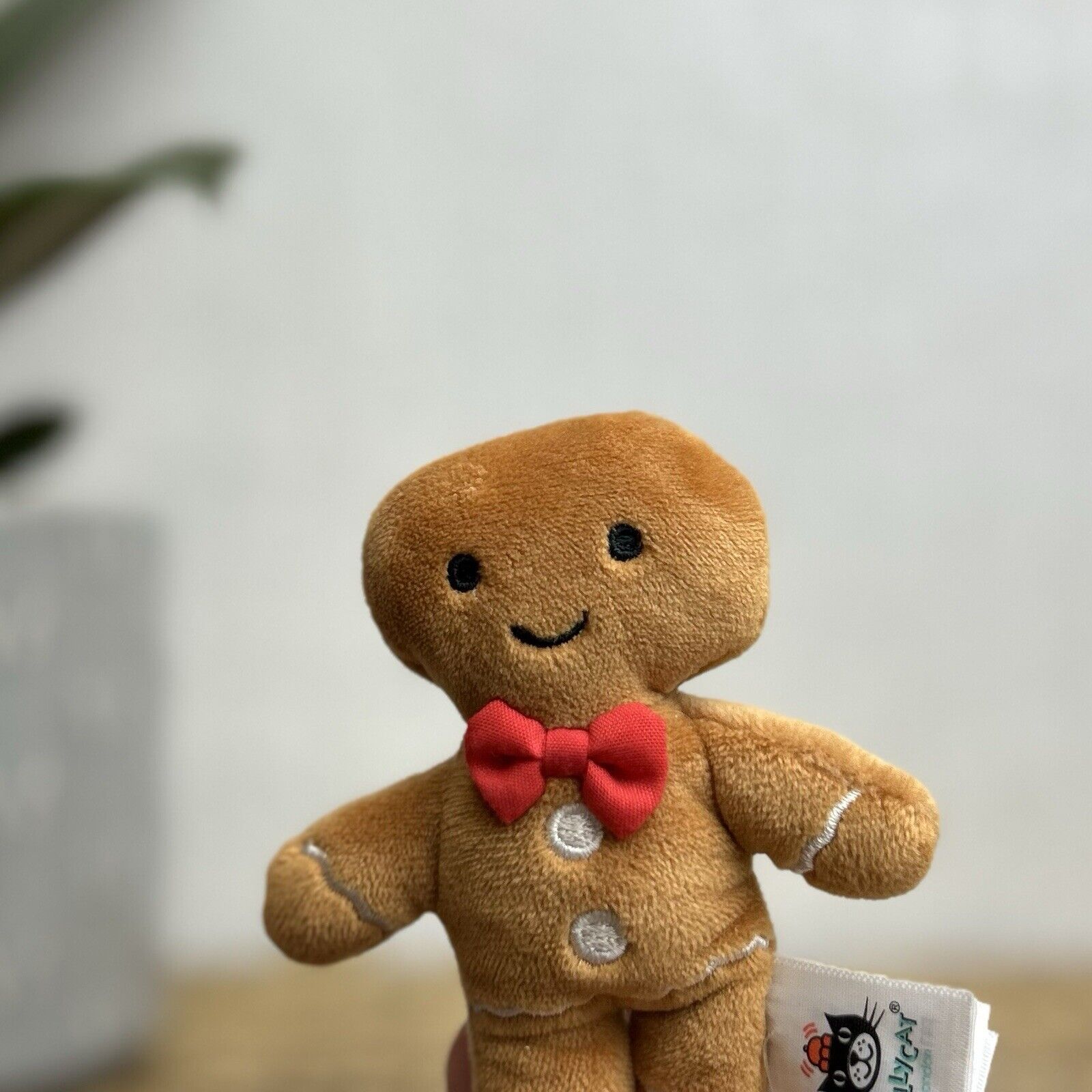 Jellycat Tiny Festive Folly Gingerbread - Tiny Gingerbread Jellycat With Tags 4"