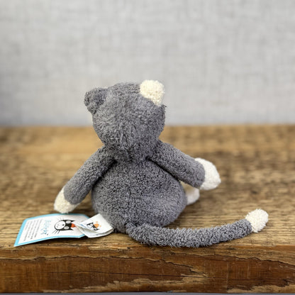 Jellycat Tiny Baby Bunglie Kitten - Miniature Vintage  Grey Cat Partial Tag 5”