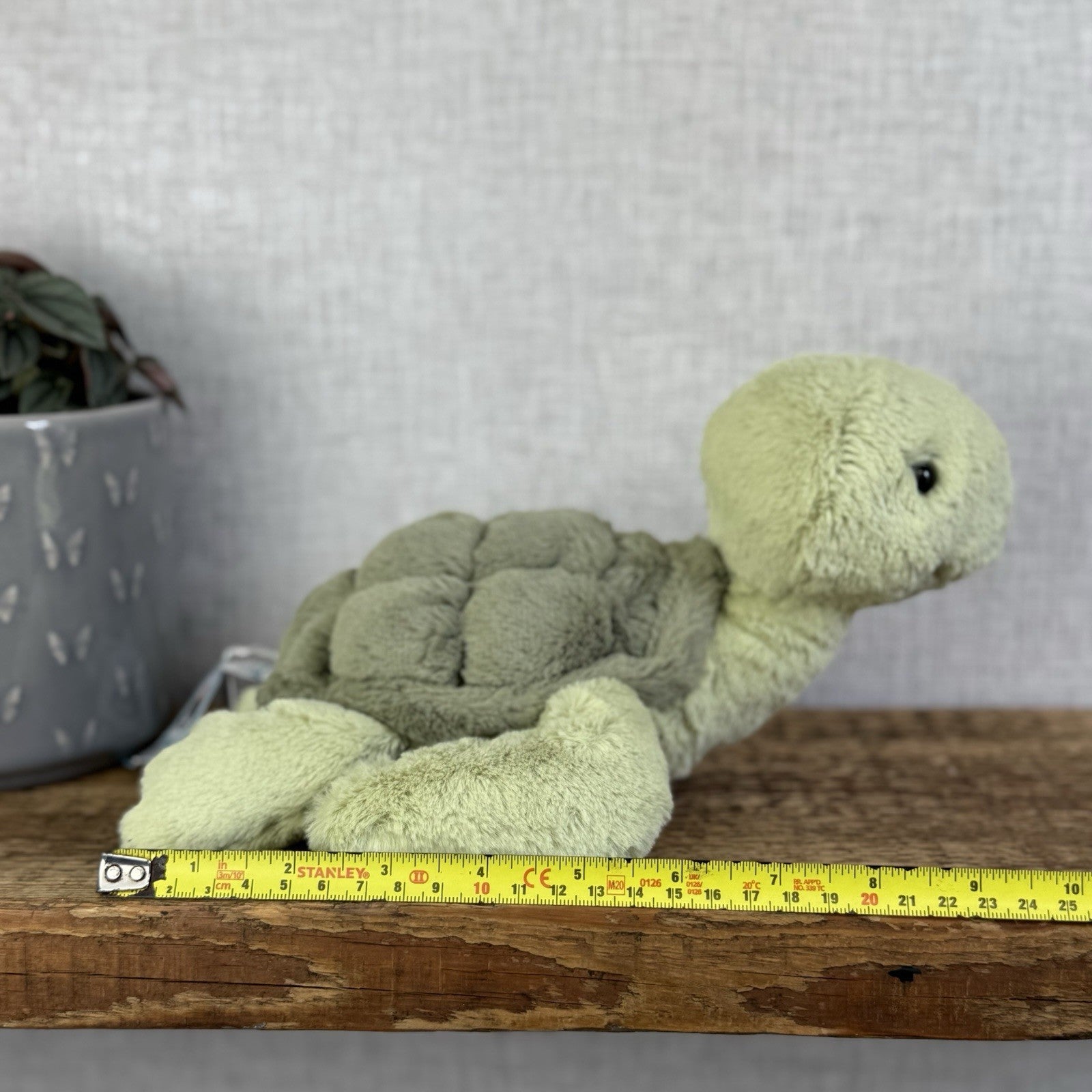 Jellycat Tully Turtle - Medium Beanie Green Soft Toy Turtle With Tags 10"