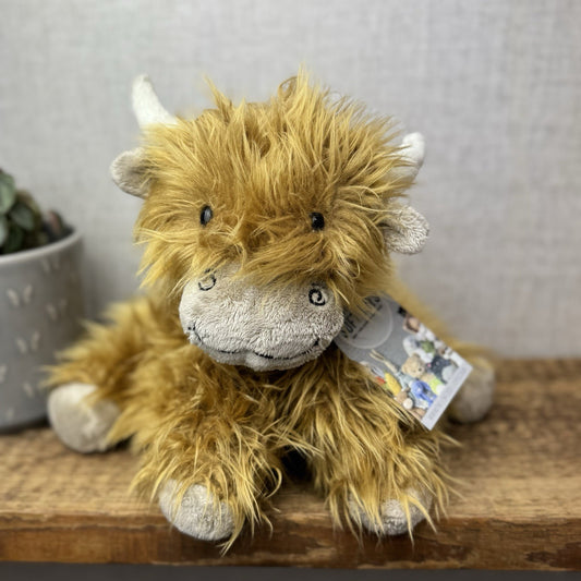 Jellycat Medium Truffles Cow - Fluffy Cow Cushion Fluffy Highland Cow 12"