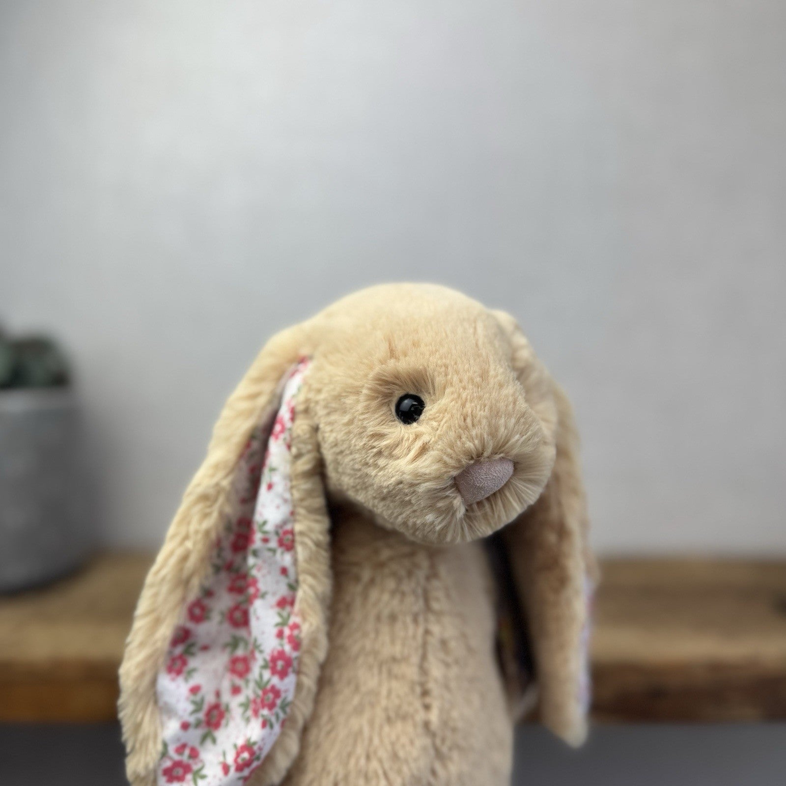 Jellycat Medium Bashful Honey “Blossom” - Rare Medium Honey With Custom Ears 12”