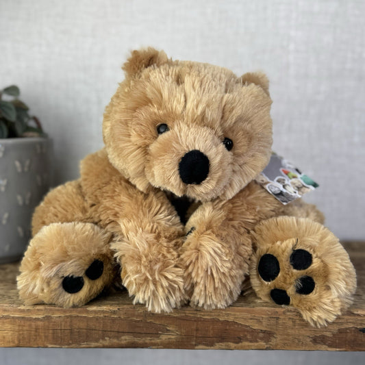 Barbara Bukowsk Vintage Floppy Bear - Golden Bear Beanie Large Rare Plush 15”