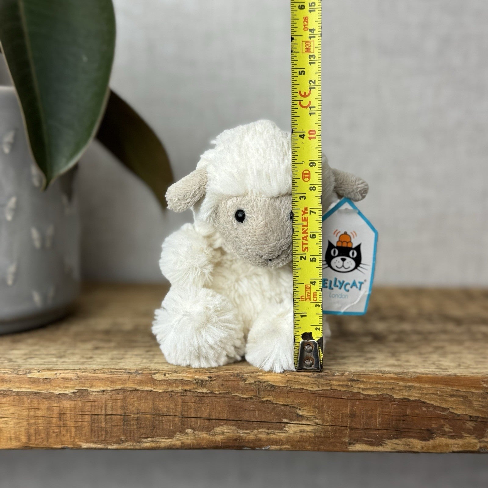 Jellycat Baby Poppet Sheep Tiny Poppet Vintage Lamb Mini Beanie With Tags 4”