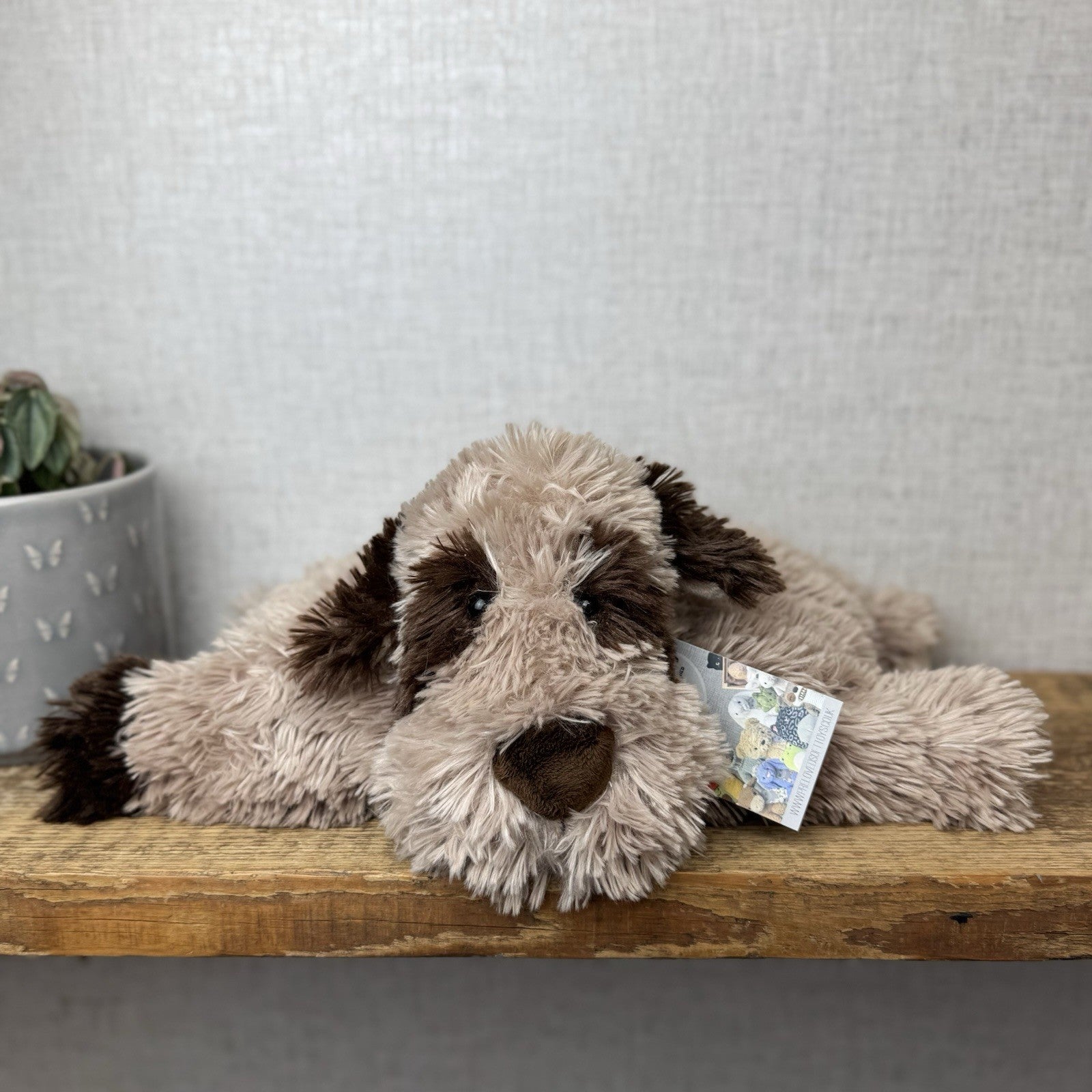 Jellycat Medium Truffles Spaniel Dog - Tan/Brown Floppy Dog Pillow Retired 15”