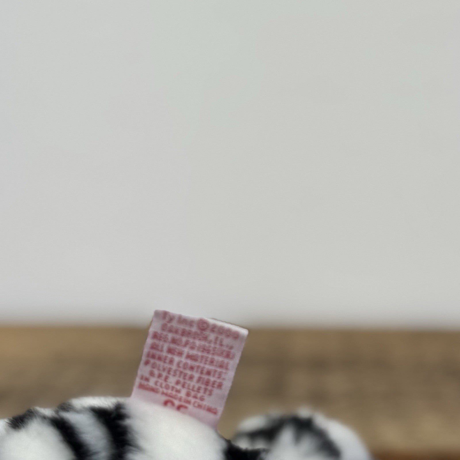 TY Beanie Buddies Blizzard- Beanie Laying White Tiger Soft Toy 2000s