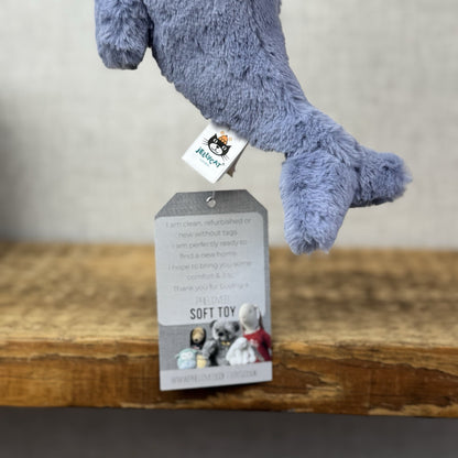 Jellycat Tiny Wilbur Whale - Tiny Blue Soft Beanie Whale Soft Toy BNWOT 6"