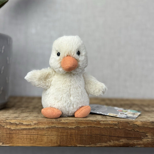 Jellycat Nippit Duck - Tiny Soft Beanie Duck Toy Plush - Retired Chick/Duck 5"