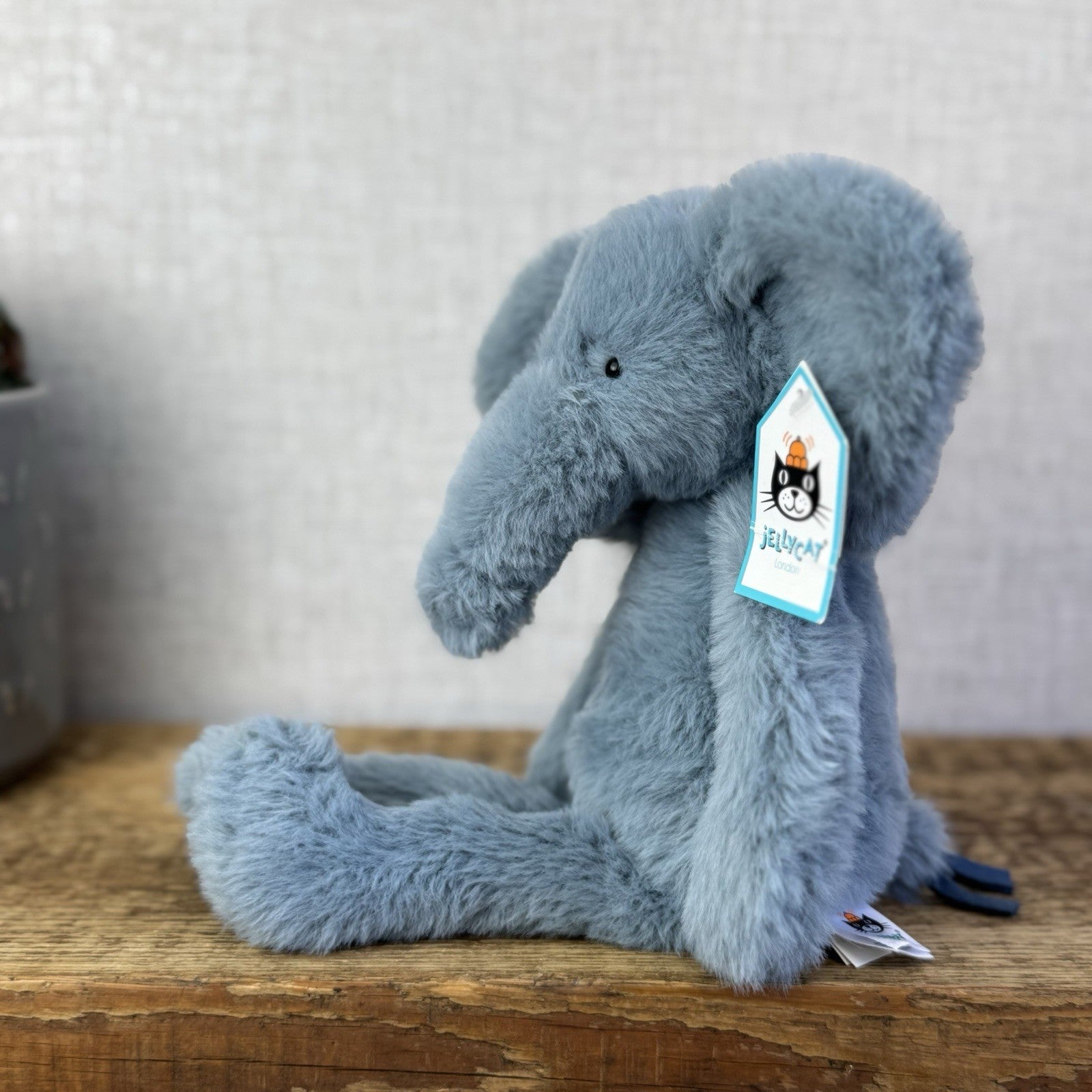 Jellycat Sweetie Elephant - Blue Fluffy Medium Elephant Soft Toy New With Tags