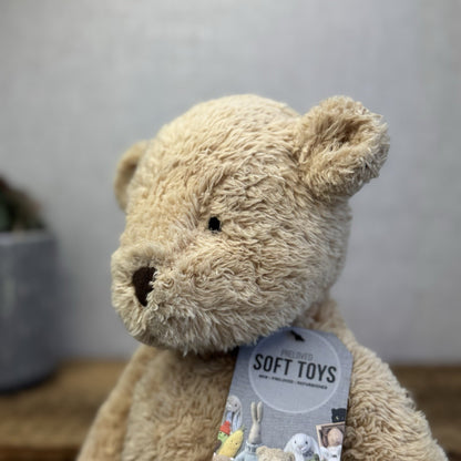 Marks & Spencers Soft Toy - Fluffy Beige Bear My First Sepncer Bear - 0595947