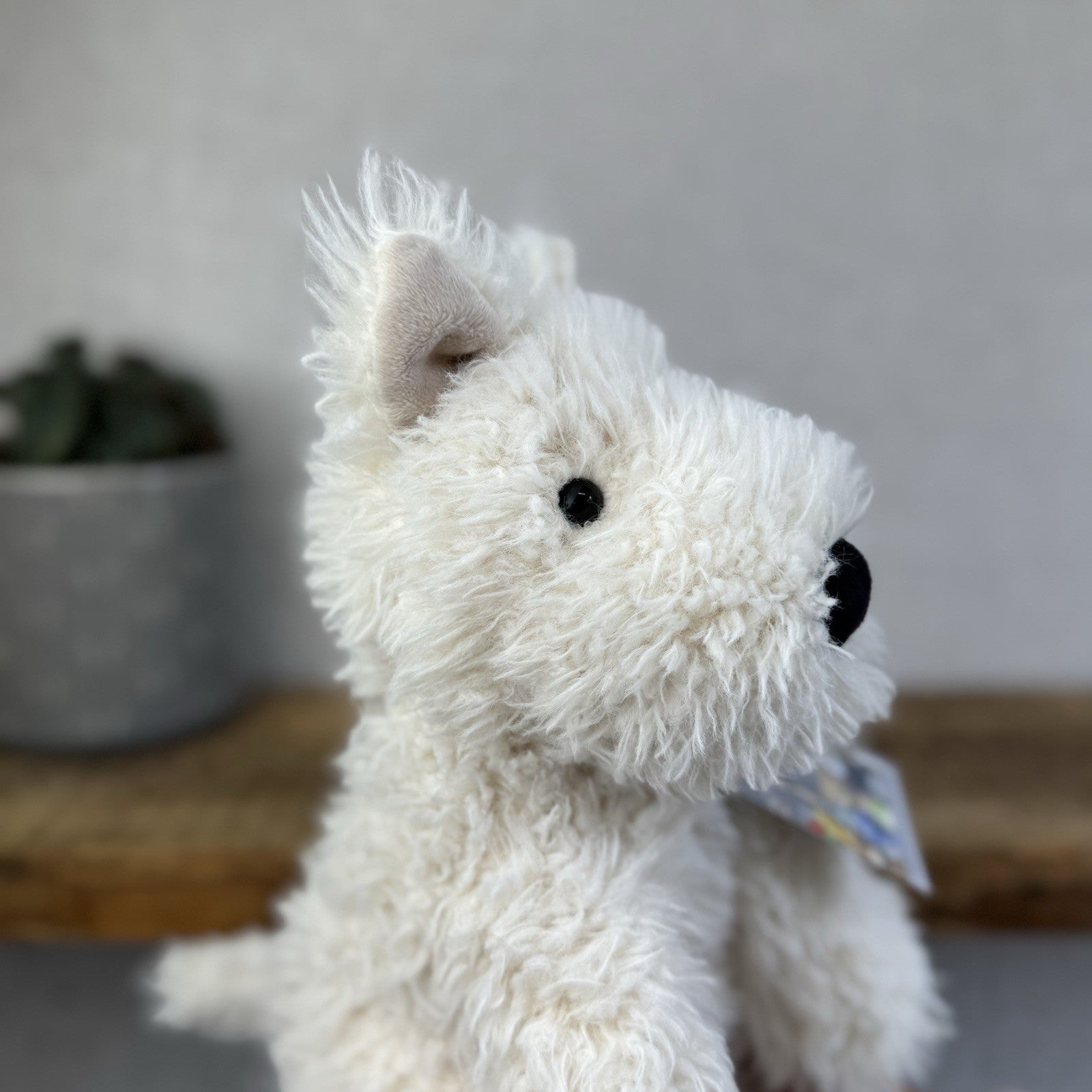 Jellycat Munro - Munro White Scottie Dog Soft Toy Beanie Retired 12”