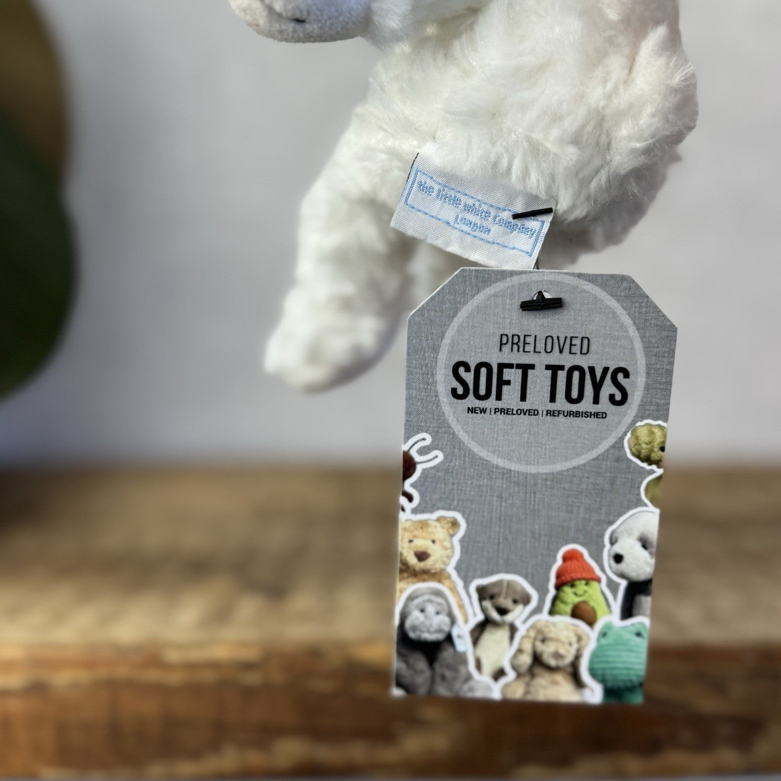 The Little White Company Tiny Bunny Tiny Pickles Bunny Rattle (Jellycat Collab)