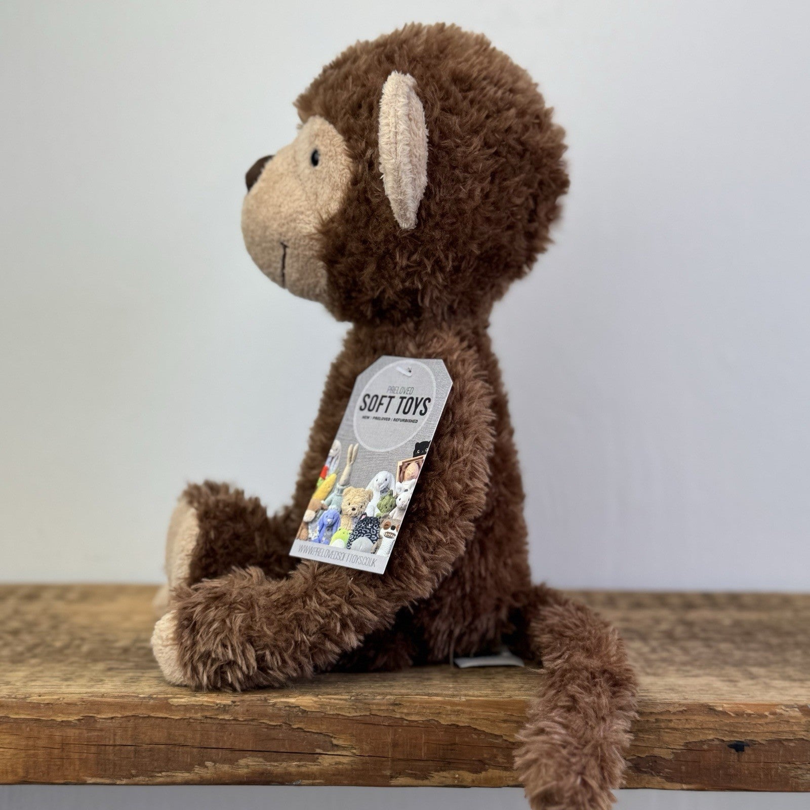 Jellycat Medium Vintage Monkey - Medium Brown Long Armed Monkey Rare 14"