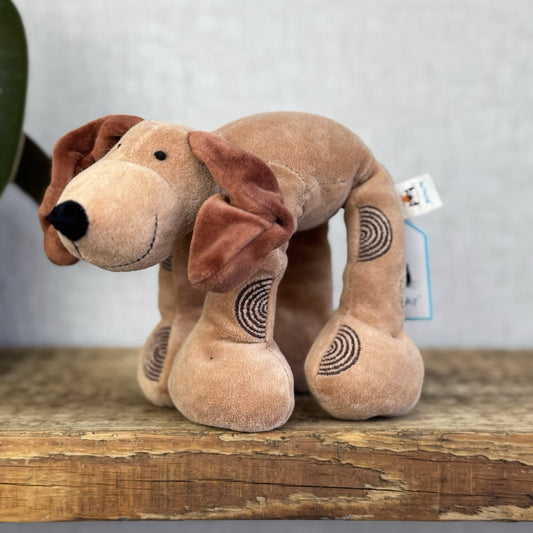 Jellycat Footfall Dog - Vintage Brown Jellycat Dog Beanie Retired Rare With Tags