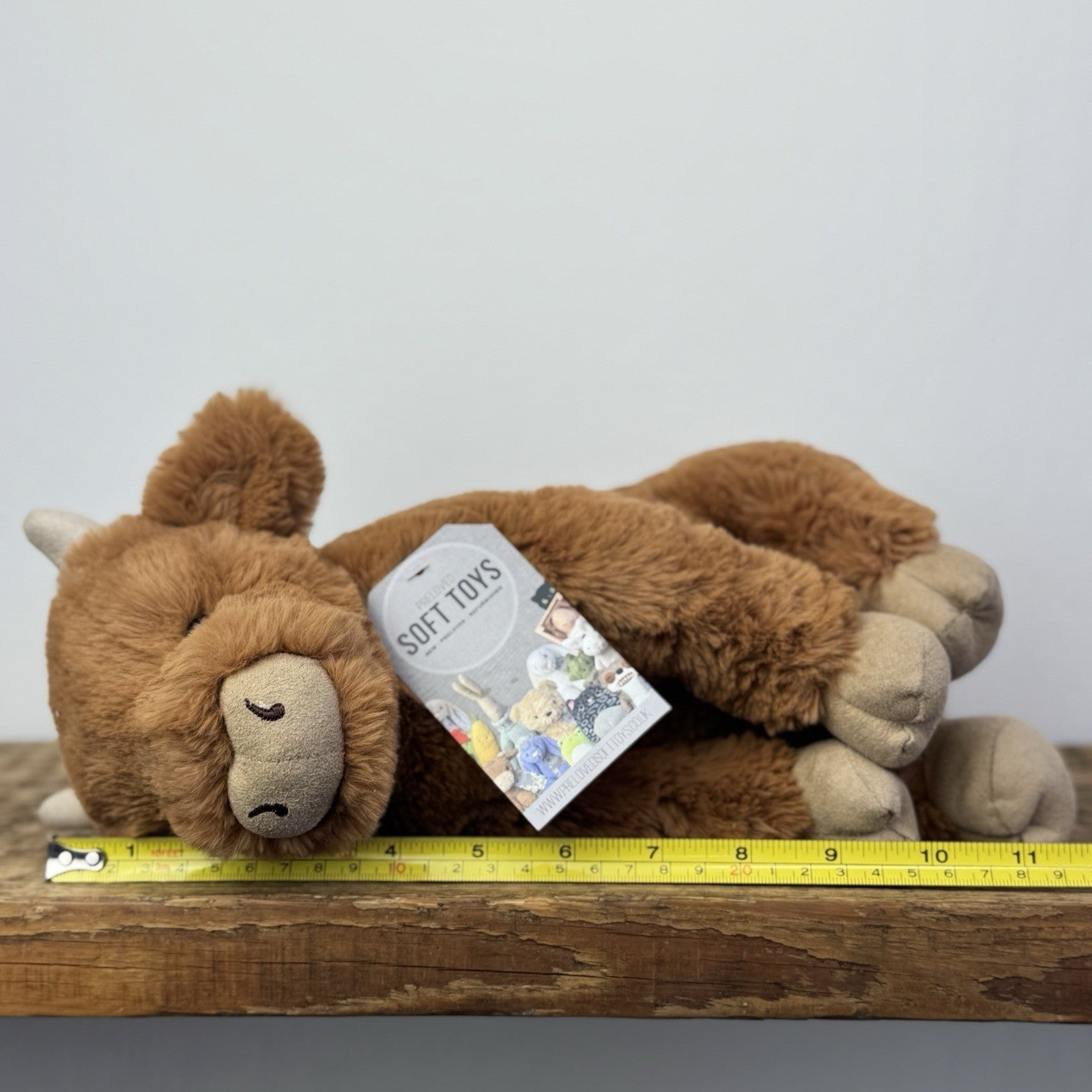 Jellycat Medium Callie Cow - Medium Brown Highland Cow Rare Retired 