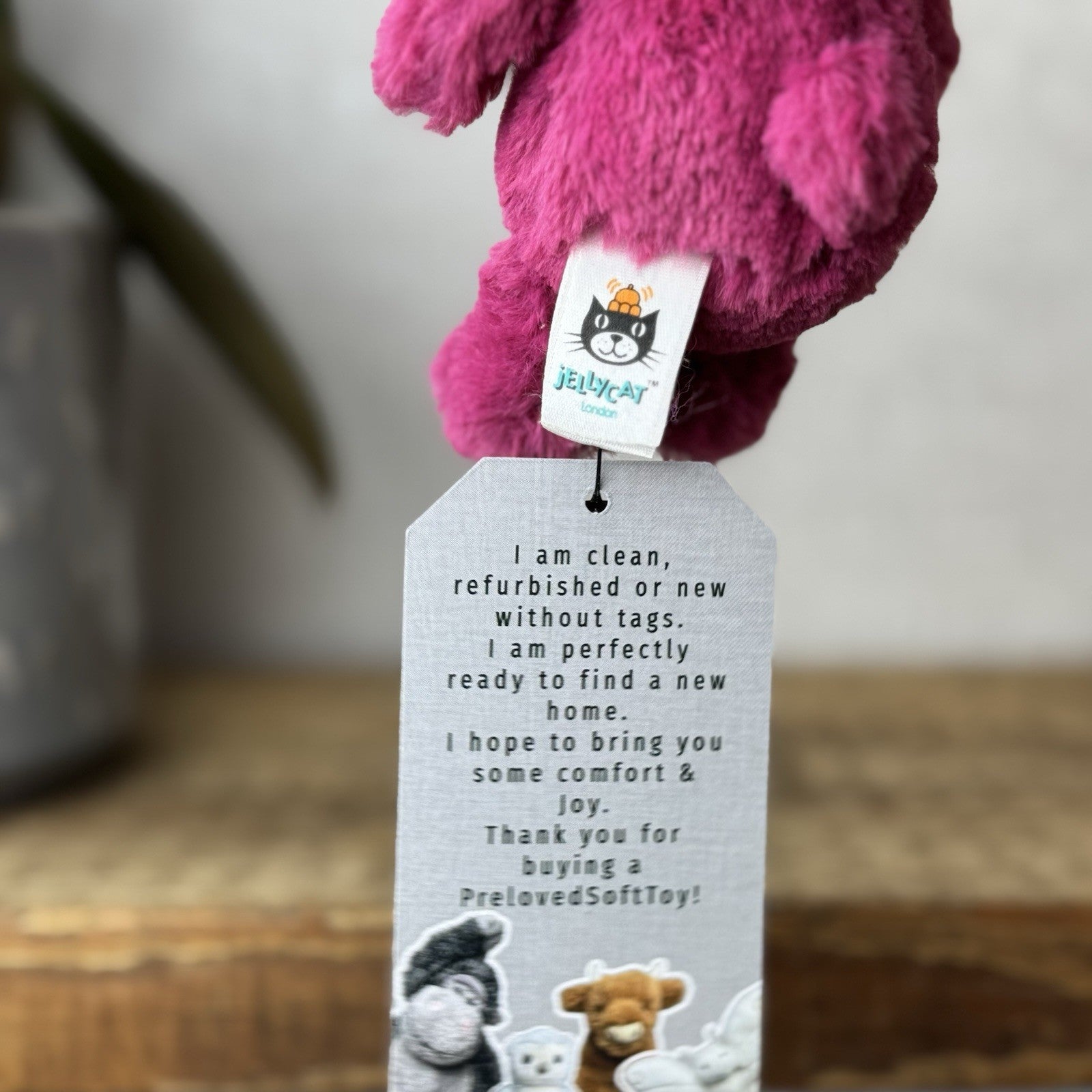 Jellycat Tiny Baby Rose Bashful Bunny - Baby Little Bright Pink Bunny Rabbit 5”