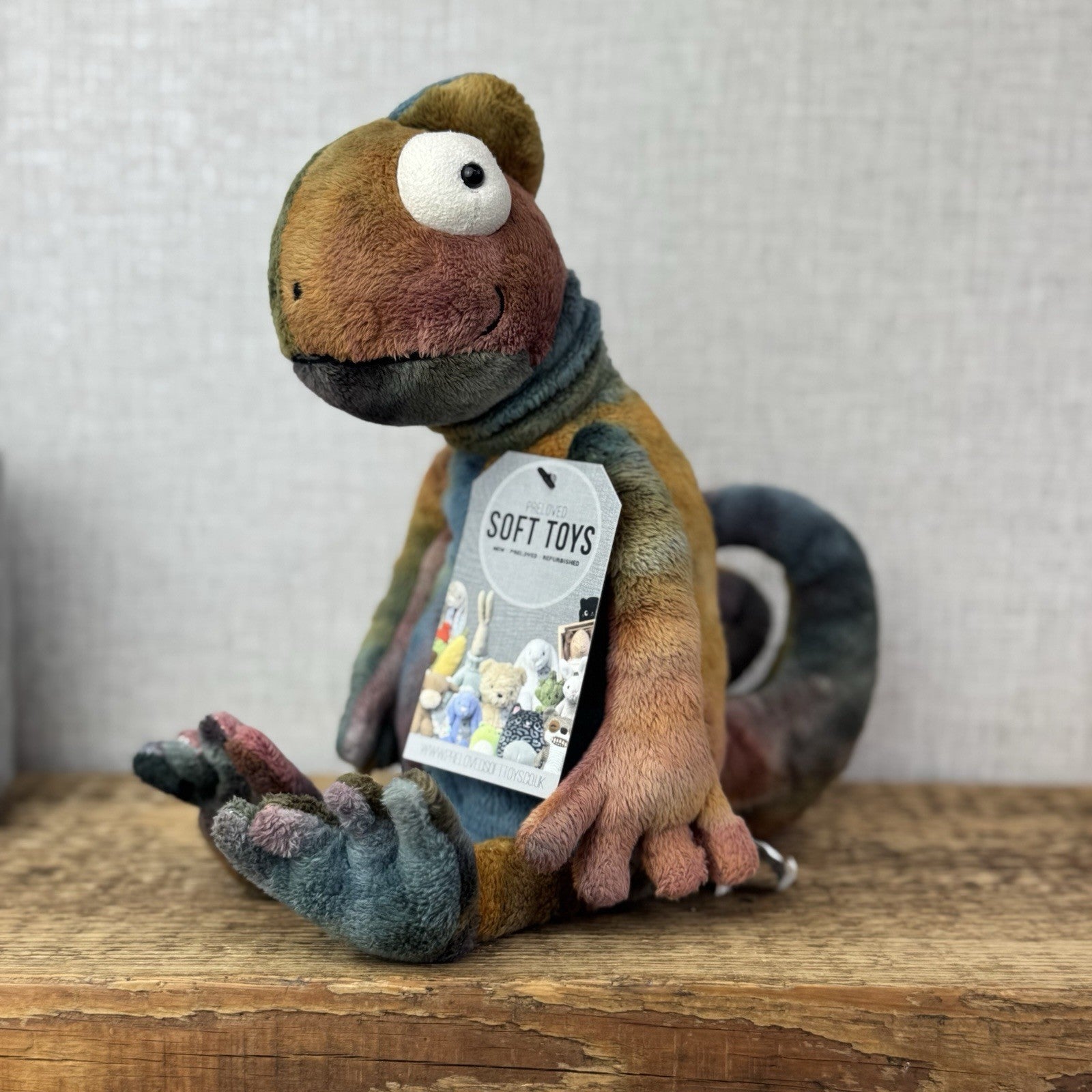 Jellycat Colin Chameleon - Jellycat Multicoloured Lizard Soft Toy - Medium 12"