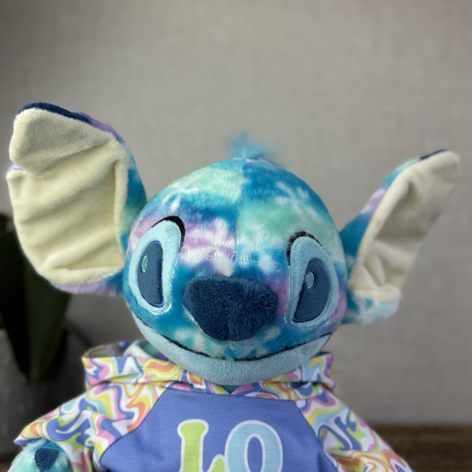 Build A Bear Disney Fun Florals Stitch - Floral Print Bab Stitch Plush Bear 17”