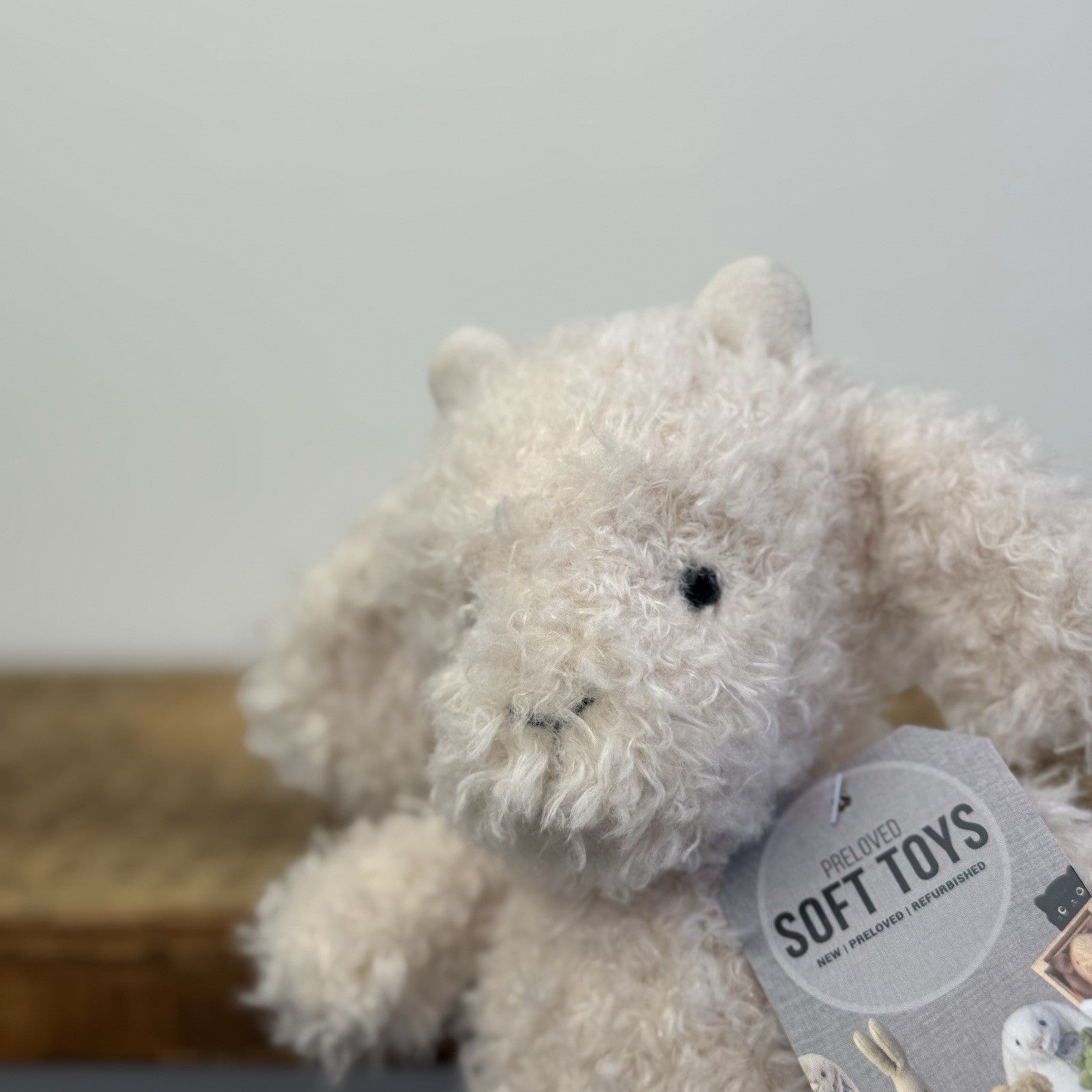 Jellycat Little Goat - Small Curly Hair Goat Beige Small Farm Animal NWOT 7"