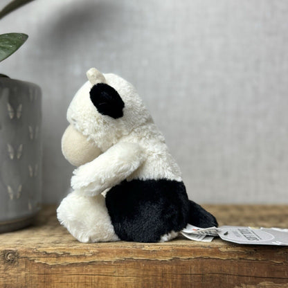 Jellycat Poppet Cow/calf - Cream Black Cow Tiny Pocket Pal Retired 5”