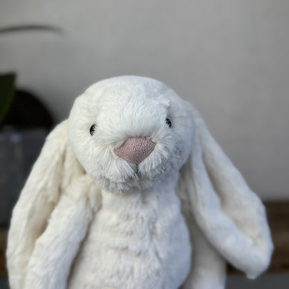 Jellycat Medium Cream Bashful Rabbit - Cream Off White Medium Bunny 12” New Tags