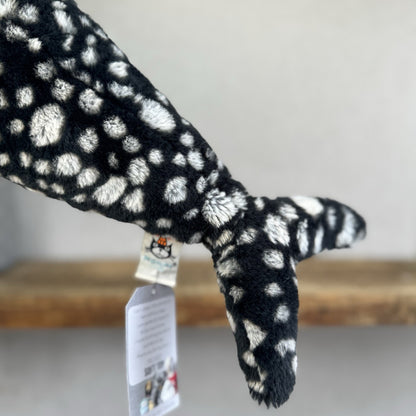 Jellycat Large Pebble Shark - Black/White Spot Large Beanie Shark 25"